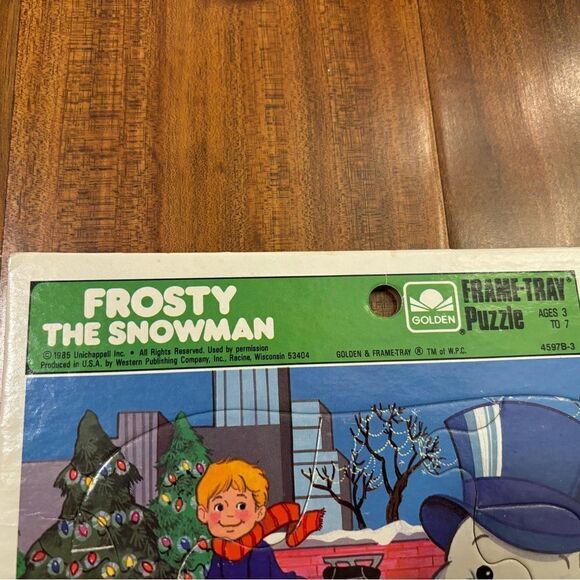 Frosty the Snowman vintage 1984 9 piece cardboard puzzle - Picture 3 of 3
